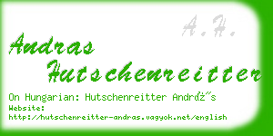 andras hutschenreitter business card